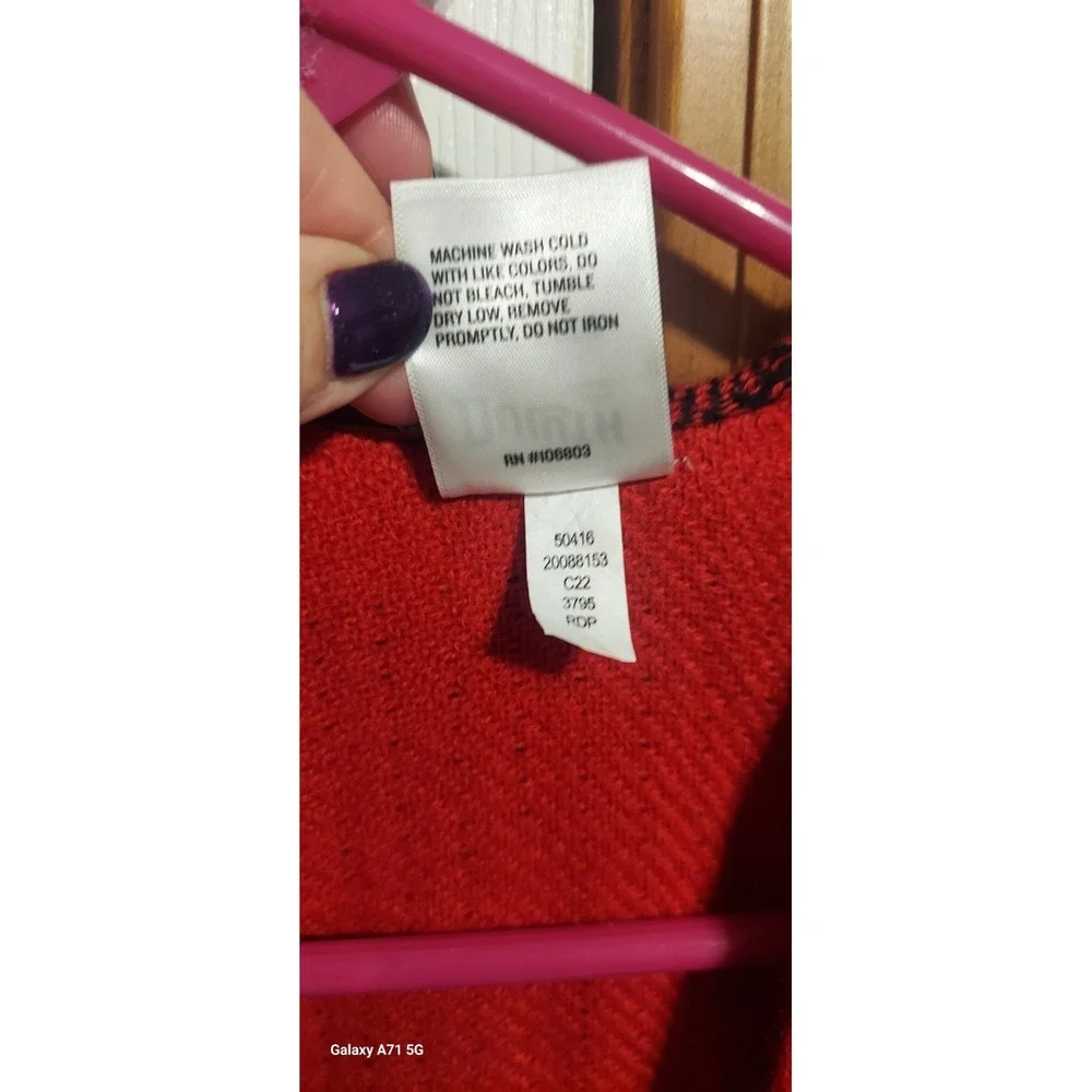 Duluth Red Black‎ Poncho Shawl Christmas Winter One Size Wrap